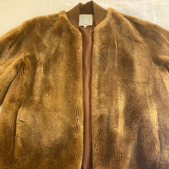 Tibi faux brown fur jacket - Picture 2 of 5